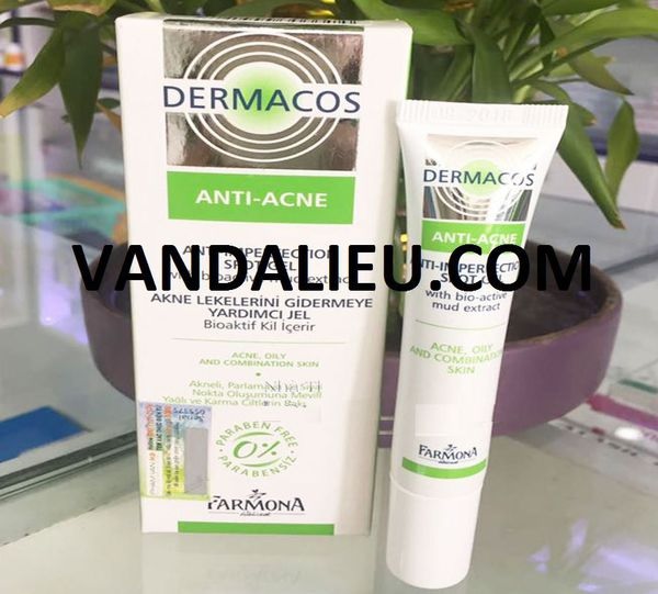 ✅[CHÍNH HÃNG] DERMACOS ANTI-ACNE  ANTI-IMPERFECTION SPOT GEL 15ML. GEL CHẤM MỤN CHỨA BÙN HOẠT TÍNH.