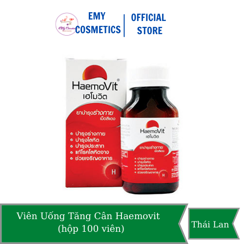 [HCM]Viên uống tăng cân haemovit thái lan (hộp 100 viên)