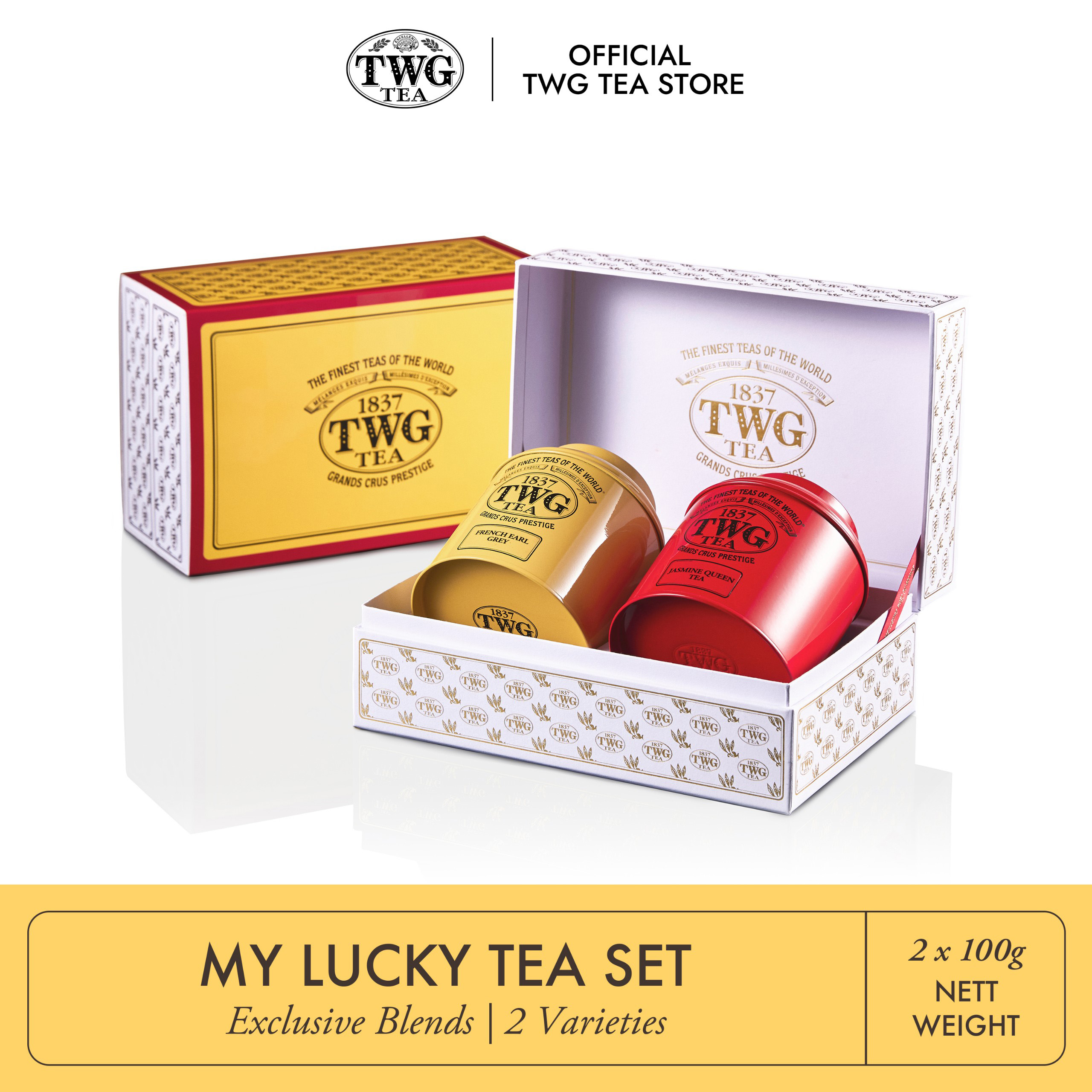 TWG Tea - Lucky Tea Set 2 Tea Tins x 100g Black Tea & Green Tea