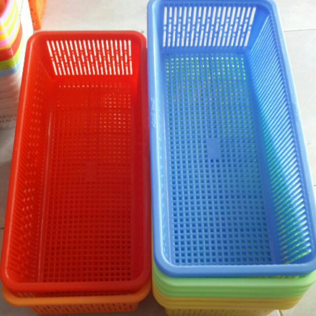 25 Rổ Nhựa Hình Chữ Nhật 15*30Cm Siêu Rẻ