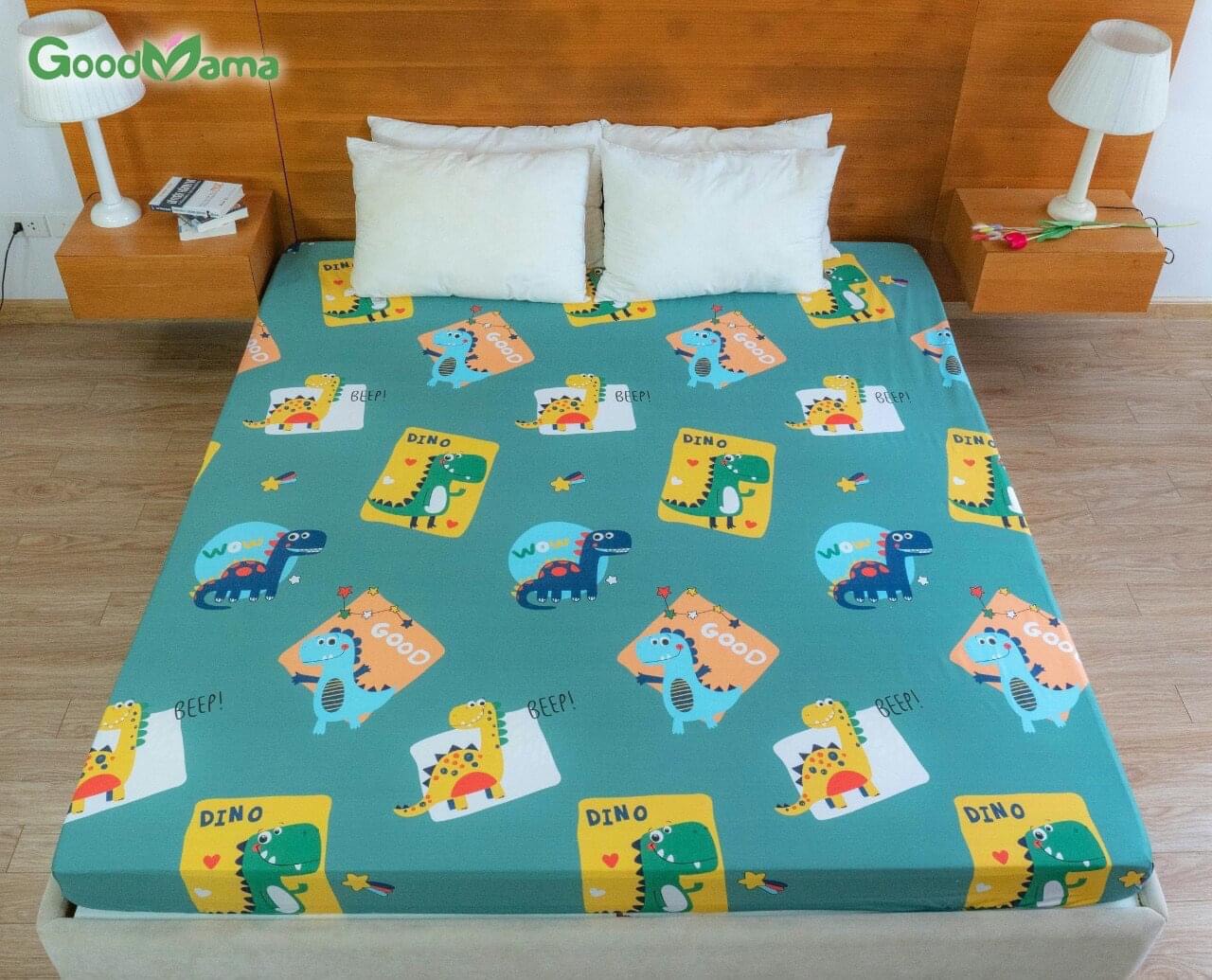 Ga Chống Thấm Cotton Phủ Nano Bảo Vệ Nệm, Màng TPU Không Mùi An Toàn Cho Trẻ Sơ Sinh. Chống Thấm Tốt Không Bí Nóng-Không Sột Soạt. Đủ Kích Thước 1m6, 1m8 Và 2m2. Ga Chống Thấm Hình Hoạt Hình Ngộ Nghĩnh