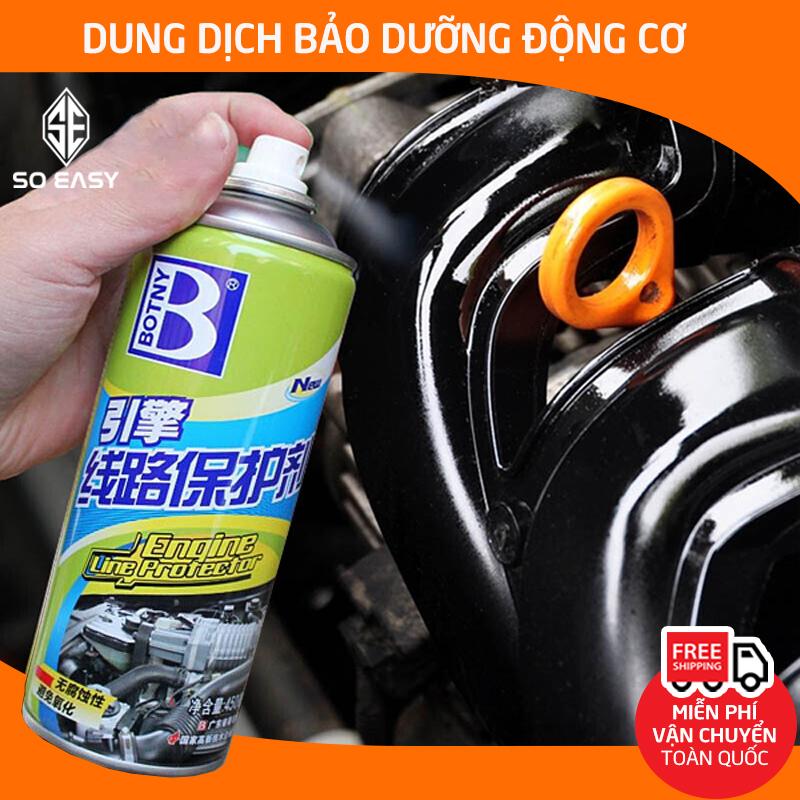 [HCM]Dung dịch bảo dưỡng bề mặt khoang động cơ BOTNY Engine line Protector 450ml chai xịt bảo vệ dây điện bộ máy và động cơ trên xe hơi ô tô xe tải xe khách_B-1971