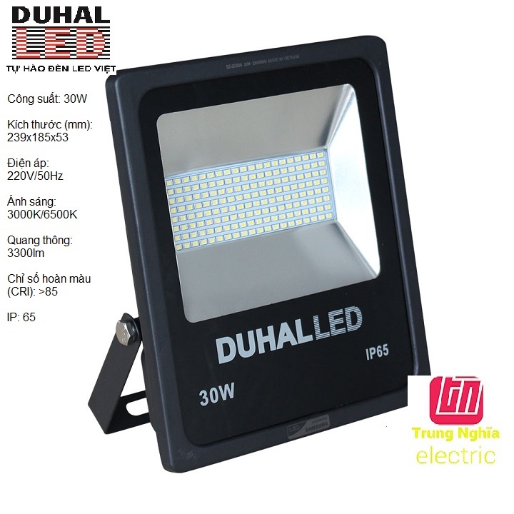 Đèn pha led duhal 30w - chống nước ip65 - kdjd0301