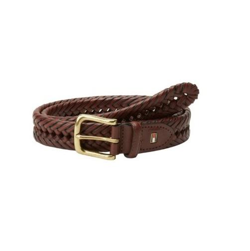[HCM]Dây nịt nam Tommy Hilfiger Men Braided Belt - Size 34 - Màu nâu - 11TL04X007