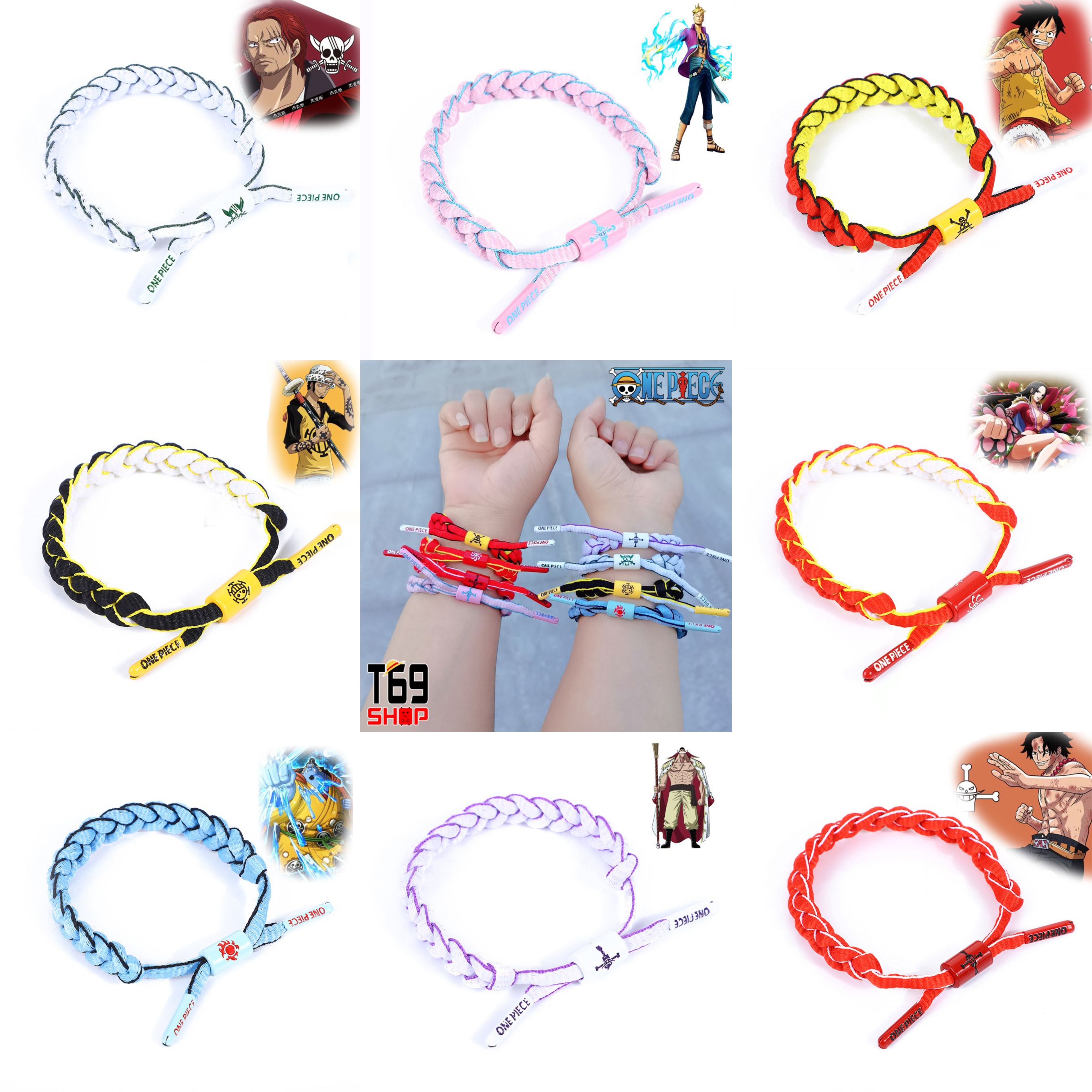 Vòng tay dây bện anime One Piece nhiều mẫu