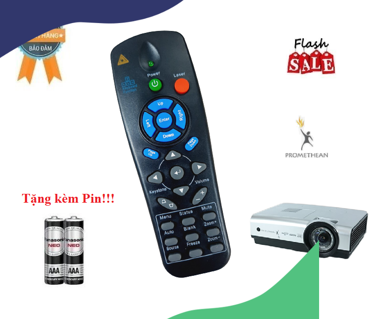 Remote Điều khiển máy chiếu Promethean- Hàng chính hãng mới 100% Tặng kèm Pin