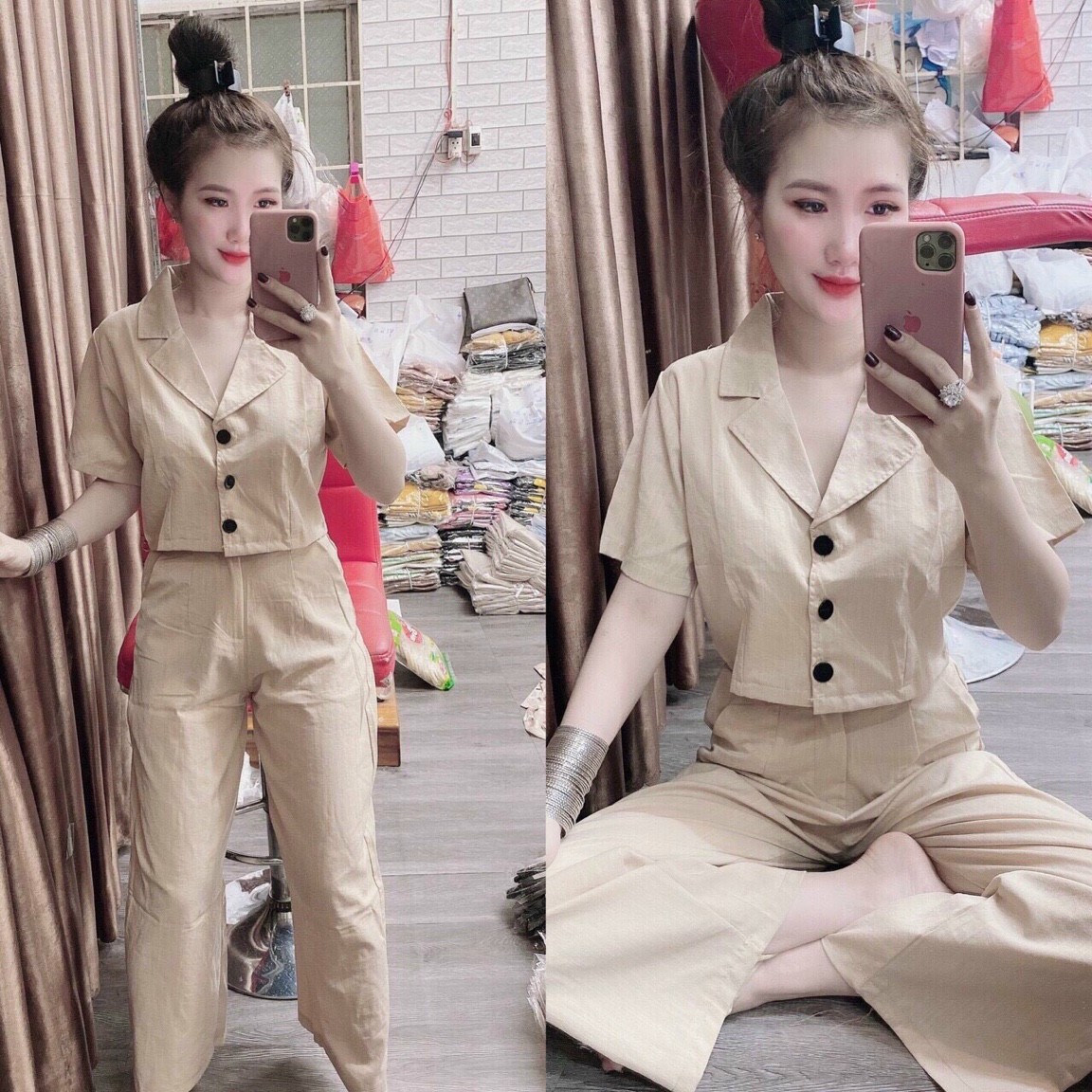Sét bộ áo cổ giả vét cuc cute..