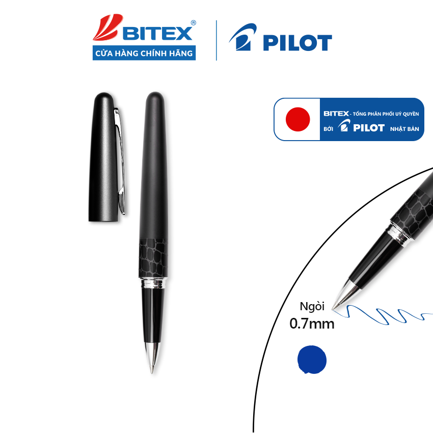 Bút gel ký Pilot MR2 mực xanh BL-MR2-F, tip 0.7mm hàng chính hãng Nhật Bản, thân kim loại, sang trọng, dành cho doanh nhân