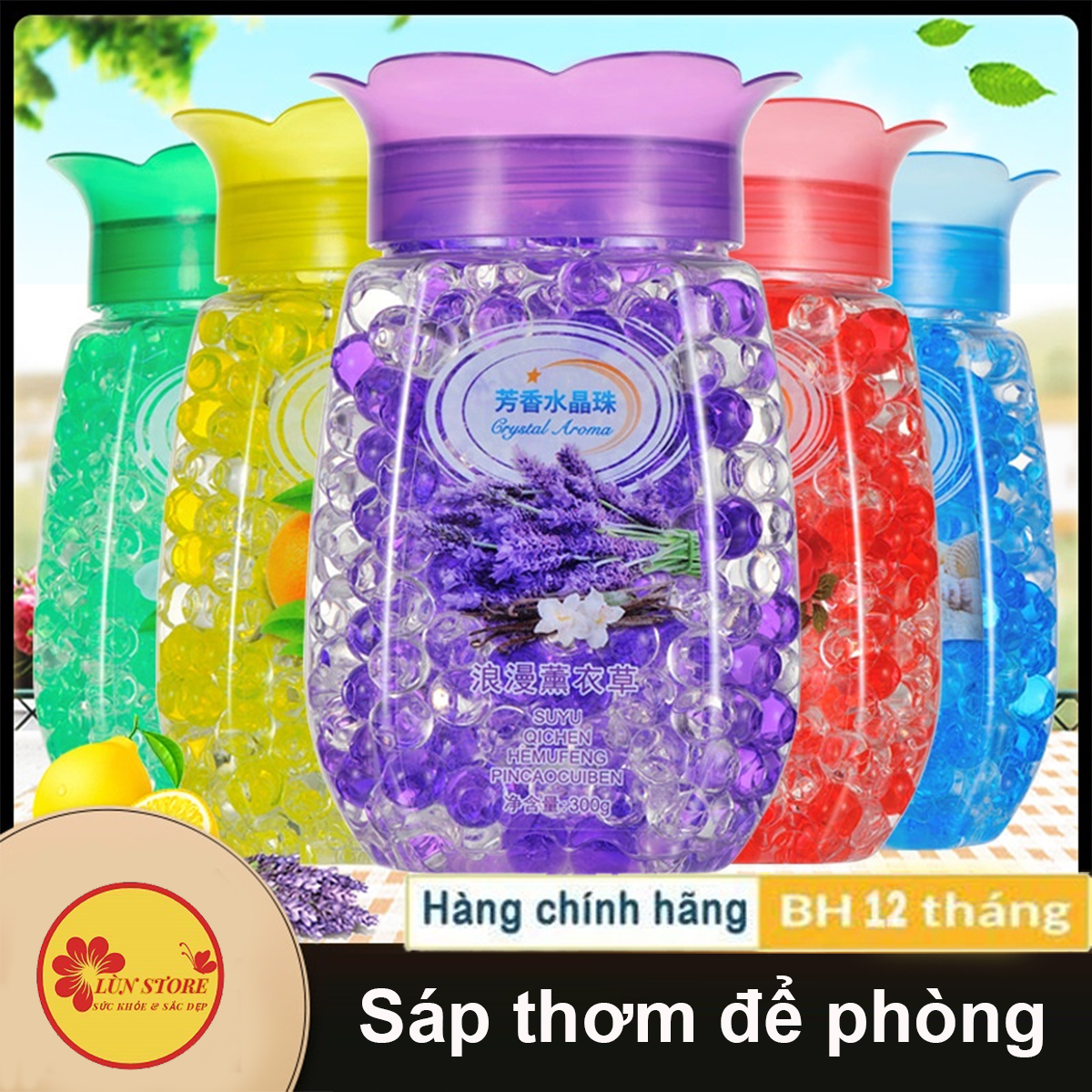 Sáp thơm phòng khử mùi cao cấp, Sáp thơm để phòng ngủ, Sáp thơm nhà vệ sinh, Sáp thơm tủ quần áo hạt trong suốt mùi hương tự nhiên