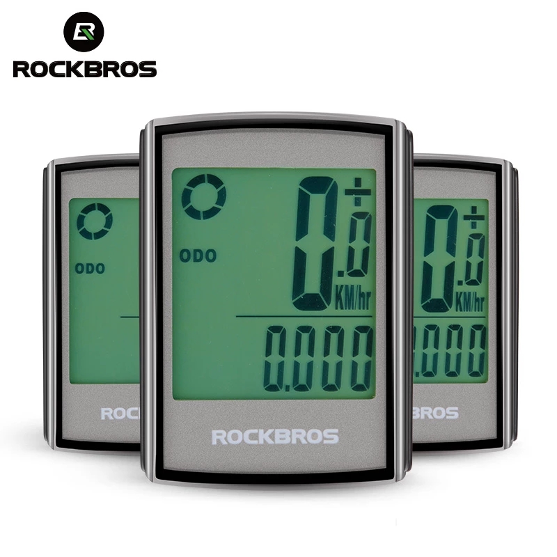 Rockbros xe đạp máy tính không dây đồng hồ bấm giờ không dây đèn nền màn hình lcd đi xe đạp máy tính chu kỳ đồng hồ tốc độ phụ kiện xe đạp