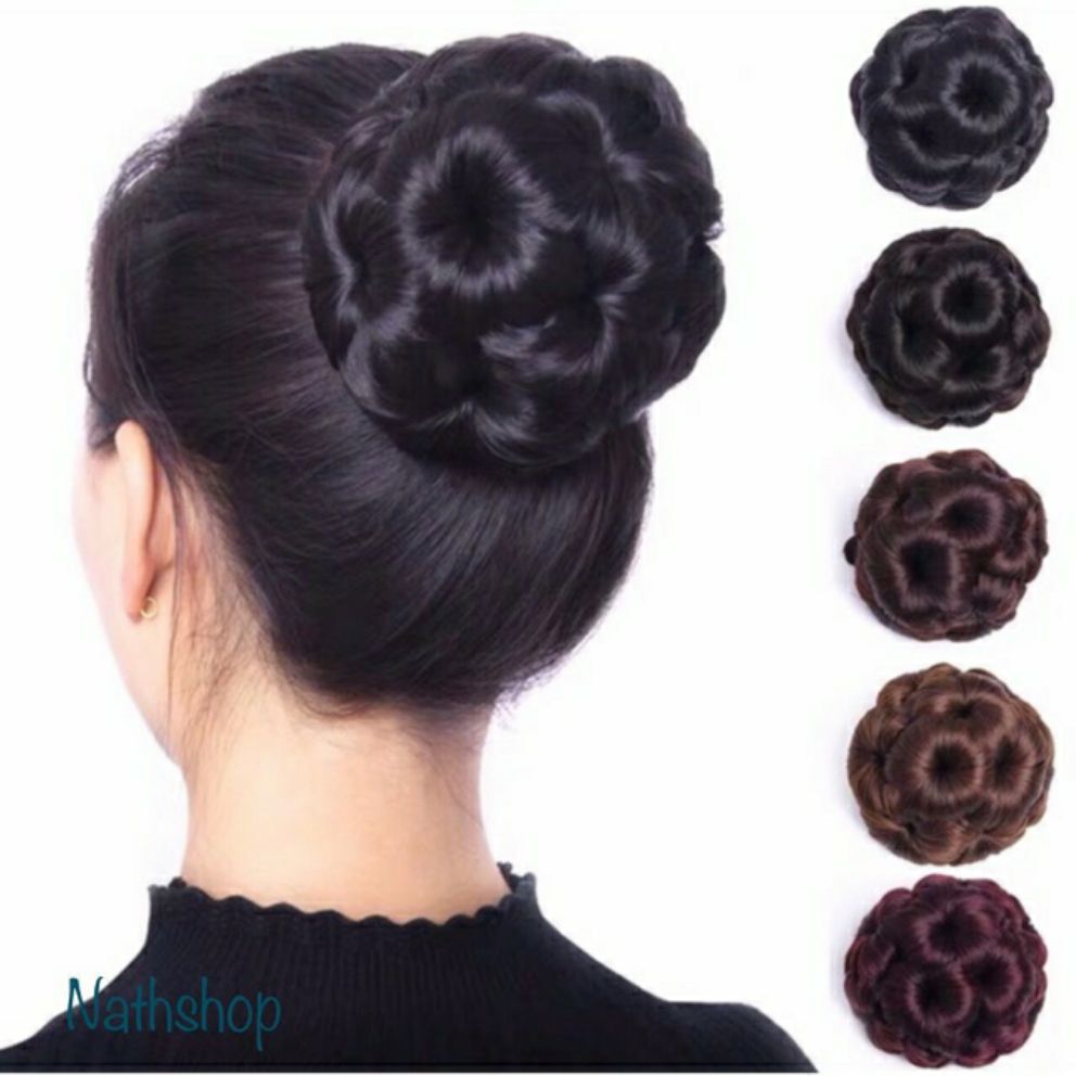 Búi tóc giả hình hoa đẹp sang trọng quý phái