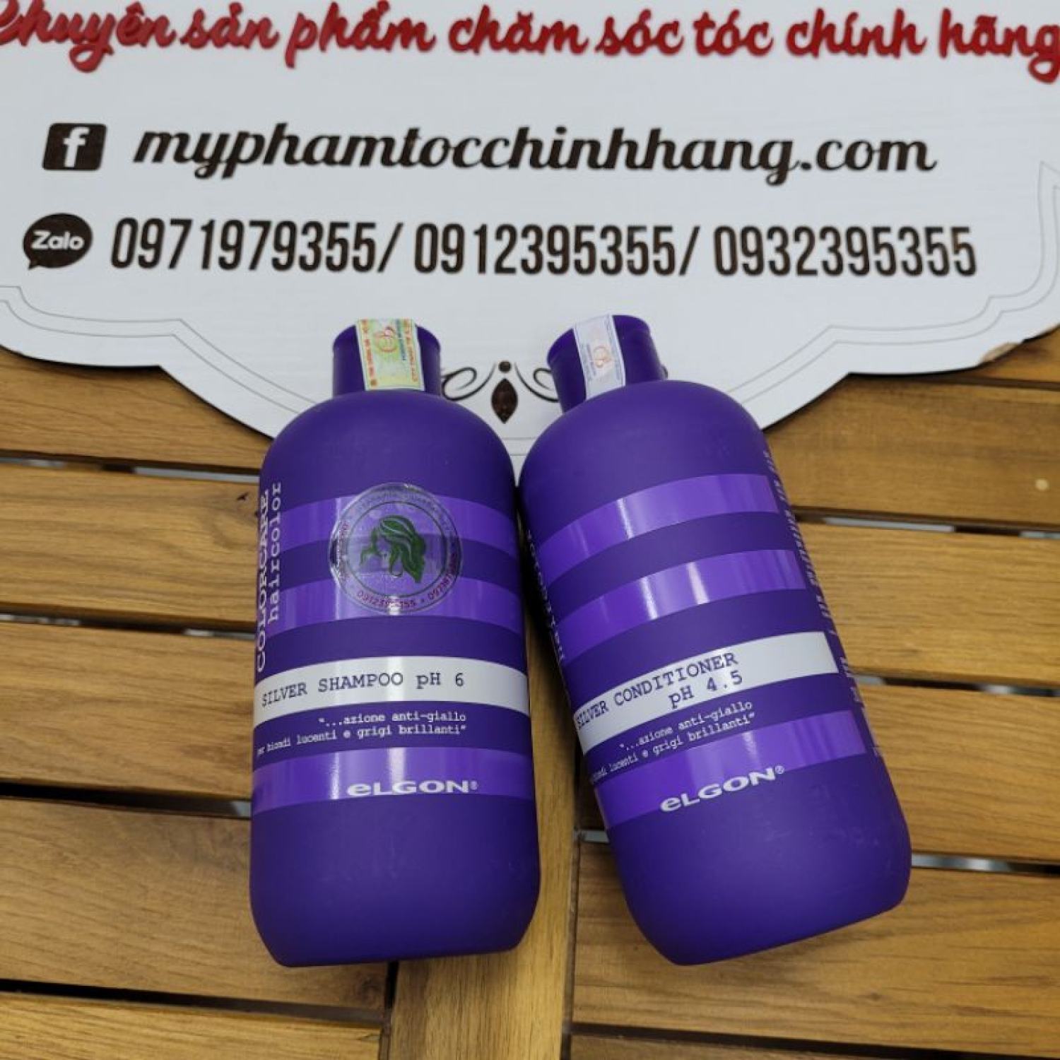 Dầu gội xả khử ánh vàng cho tóc bạch kim elgon 300ml