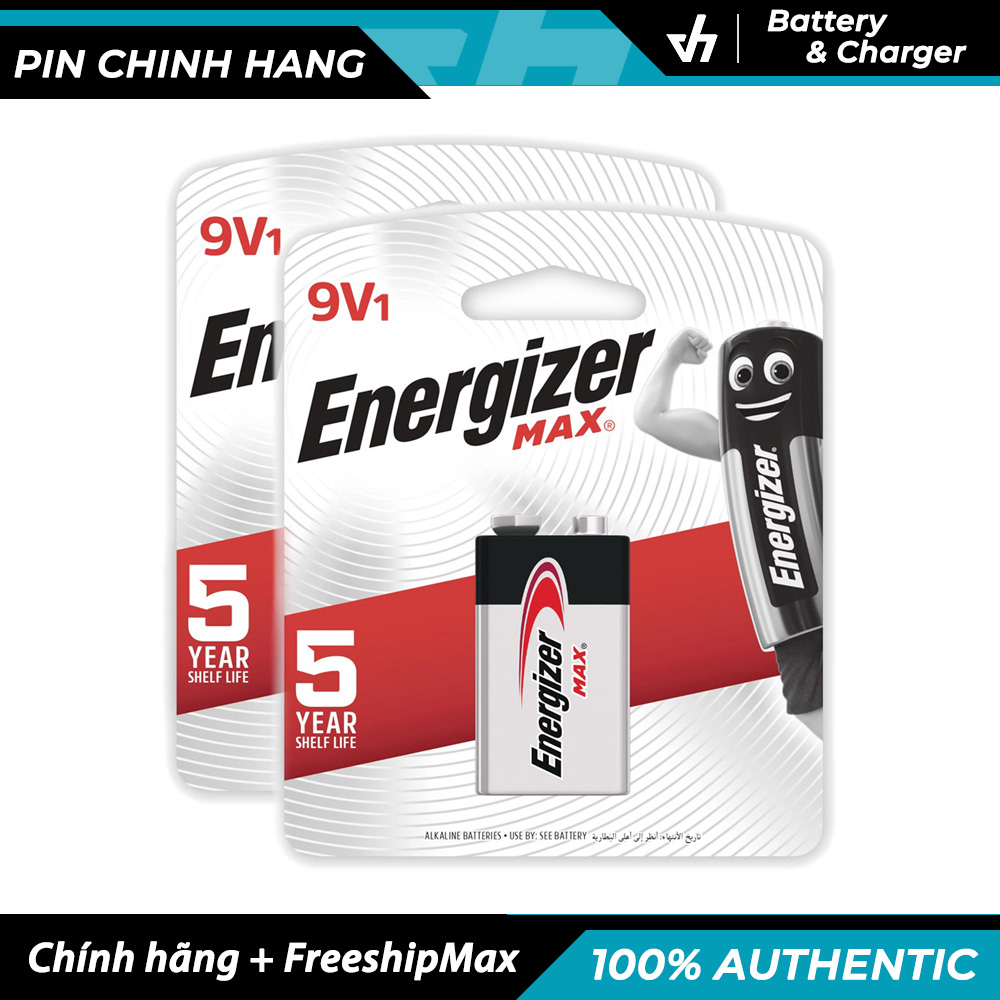 2 Pin Energizer 9V Alkaline không sạc
