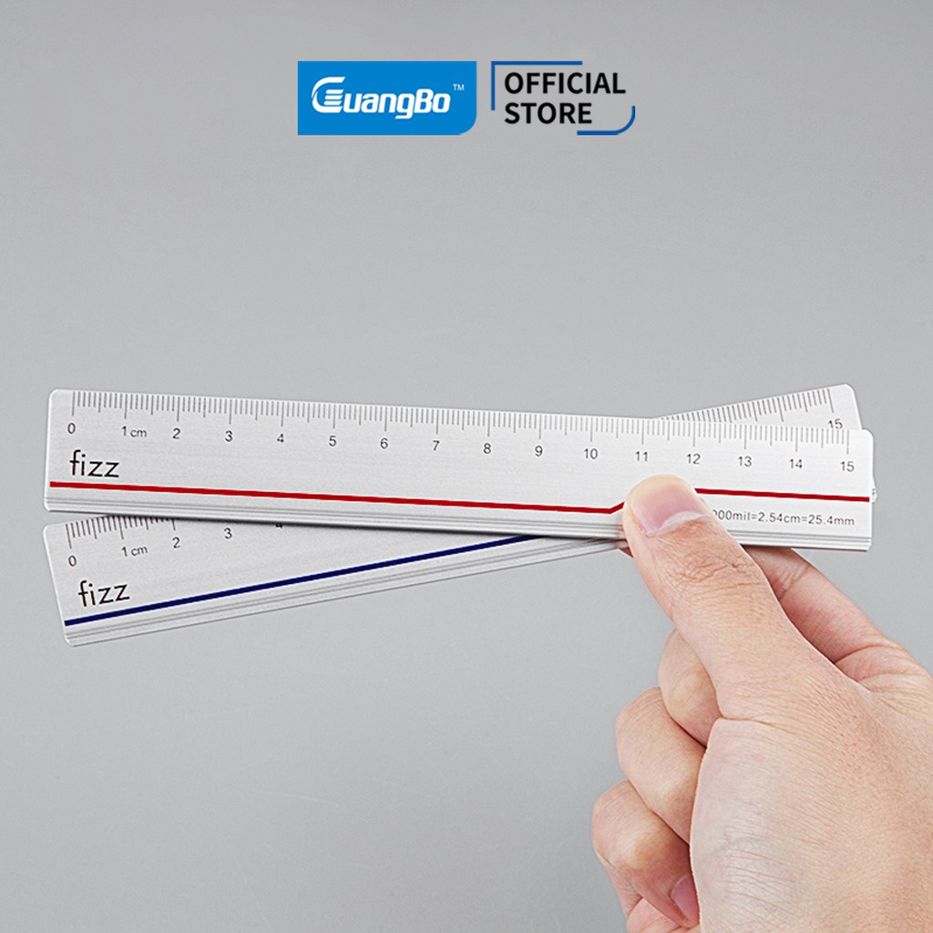 Thước kẻ nhôm fizz guangbo 15cm fz22704