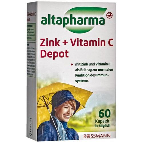 Viên uống tăng cường hệ miễn dịch Altapharma Zinc + Vitamin C Depot Đức