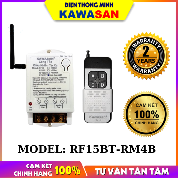 Công tắc điều khiển từ xa công suất cao- có hẹn giờ tắt RF15BT-RM4B