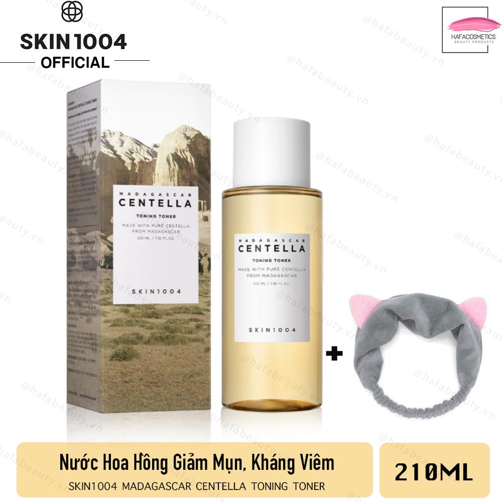 Nước Hoa Hồng Chống Viêm, Cải Thiện Tông Da, Giảm Mụn Skin1004 Madagascar Centella Toning Toner 210ml + Tặng Băng Đô Tai Mèo Xinh Xắn