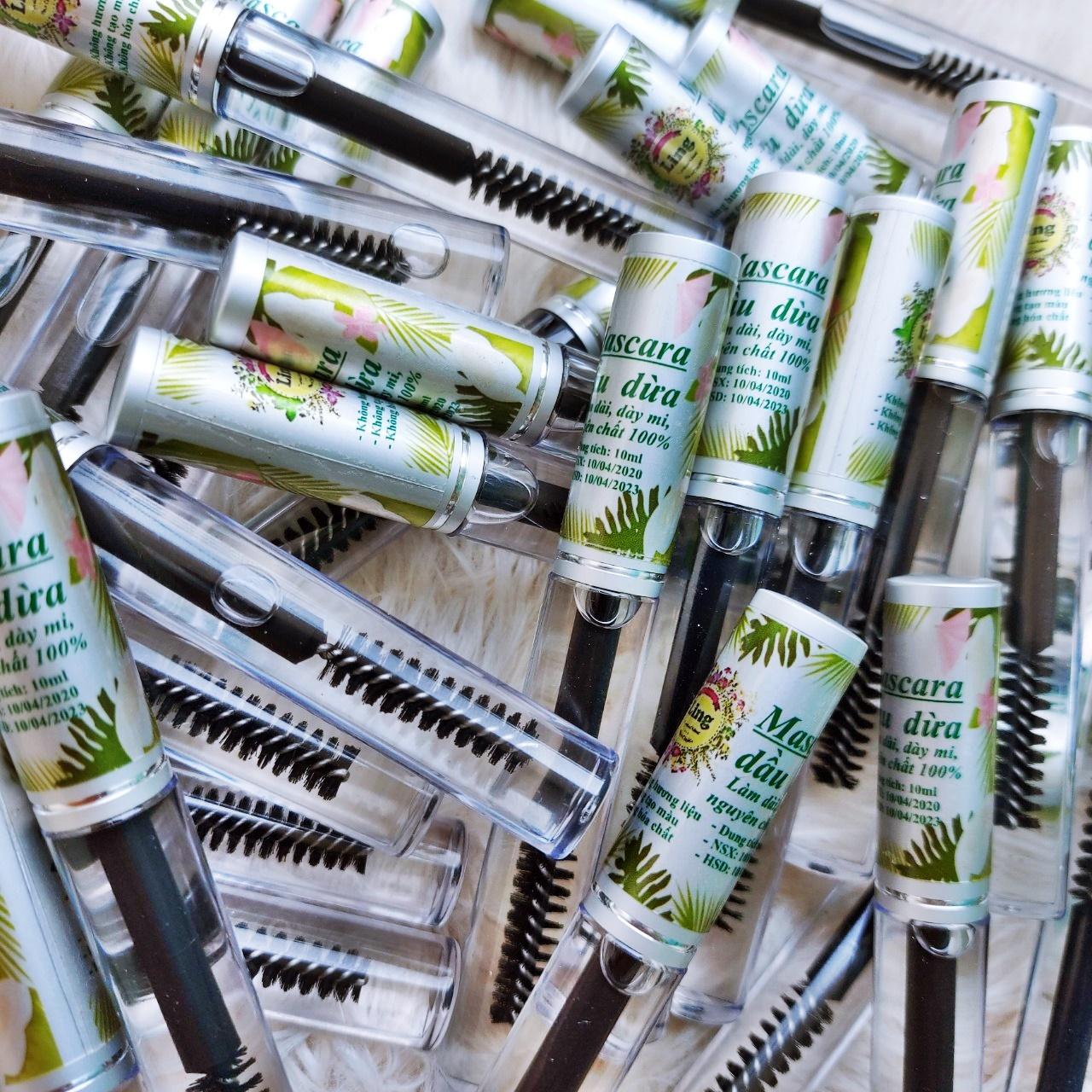 Combo 10 Chuốt mi dầu dừa dưỡng mi cong (macara dầu dừa) nguyên chất 100%