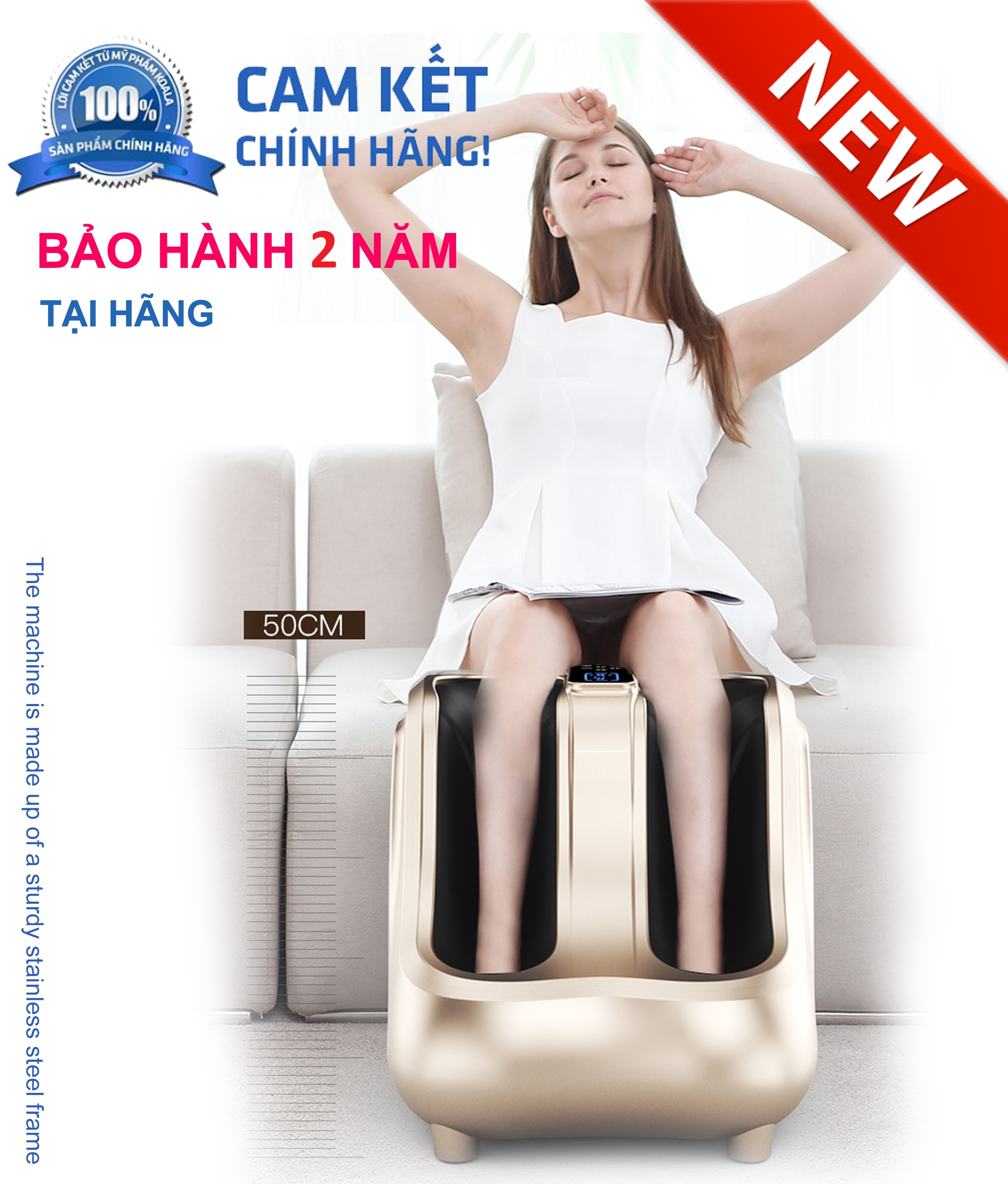 Máy massage chân supreme leg massager 5d - massage bàn chân và bắp chân giúp lưu thông máu huyết