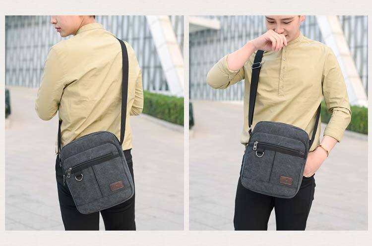 Túi đeo chéo vải bố RongGaoDar