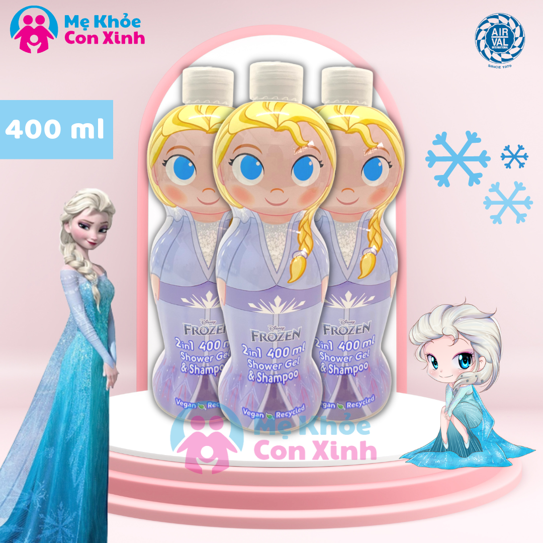 AIR-VAL - Sữa tắm gội 2in1 dành cho bé gái Frozen Elsa Shower Gel Shampoo