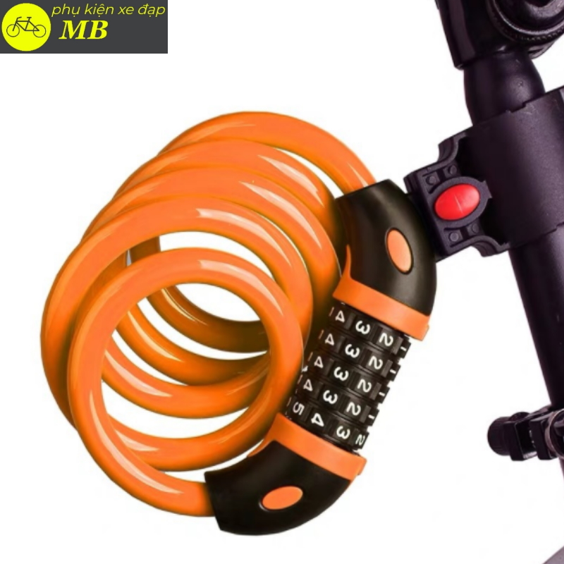 khóa dây xe đạp chống trộm 5 số đổi mã cao cấp cho xe đạp nhiều màu sắc