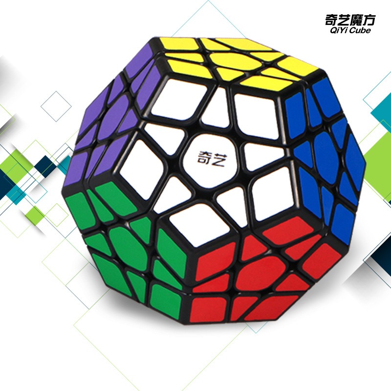 Rubik lập phương, rubik megaminx 12 mặt khối lập phương viền đen, phát triễn iq cao cấp