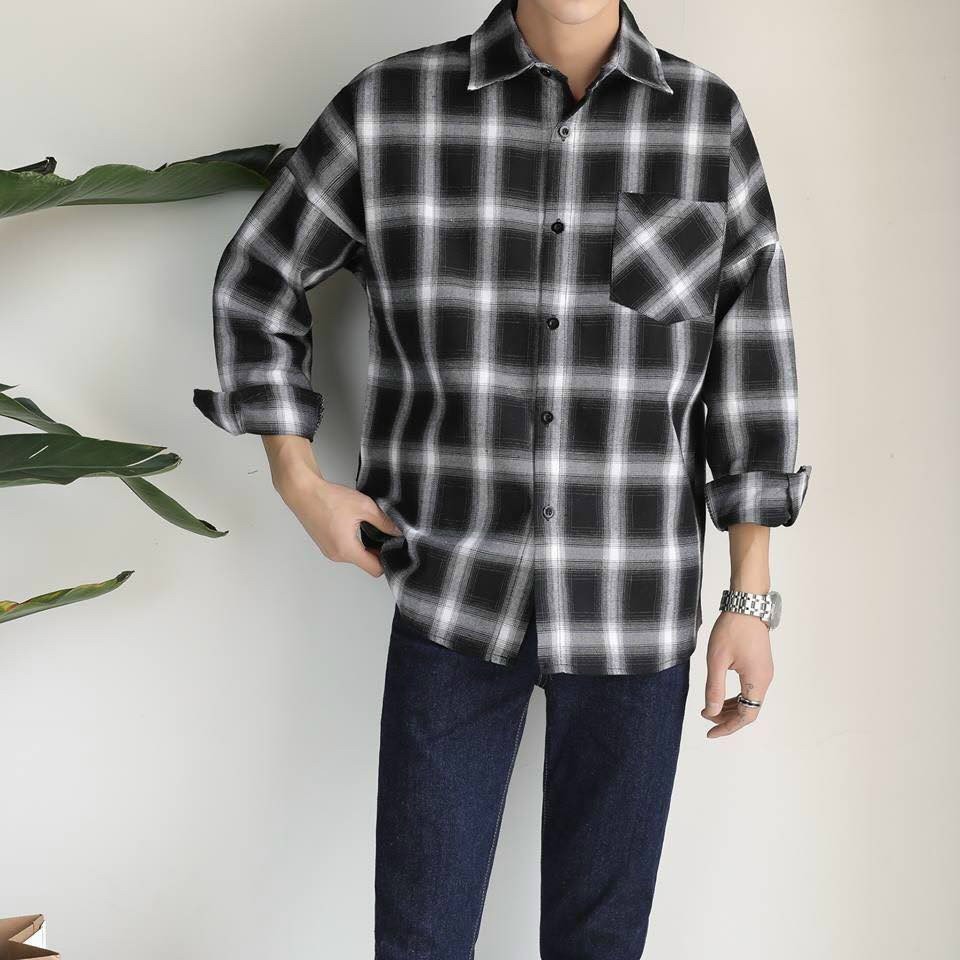 Áo sơ mi nam nữ chạy sọc caro cực chất mang phong cách trẻ trung hót trend_tp