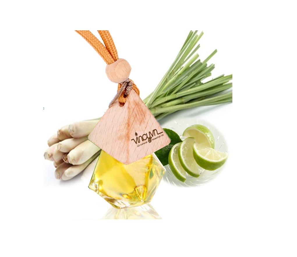 Combo 10 lọ Tinh dầu treo xe oto, xe hơi hương sả chanh