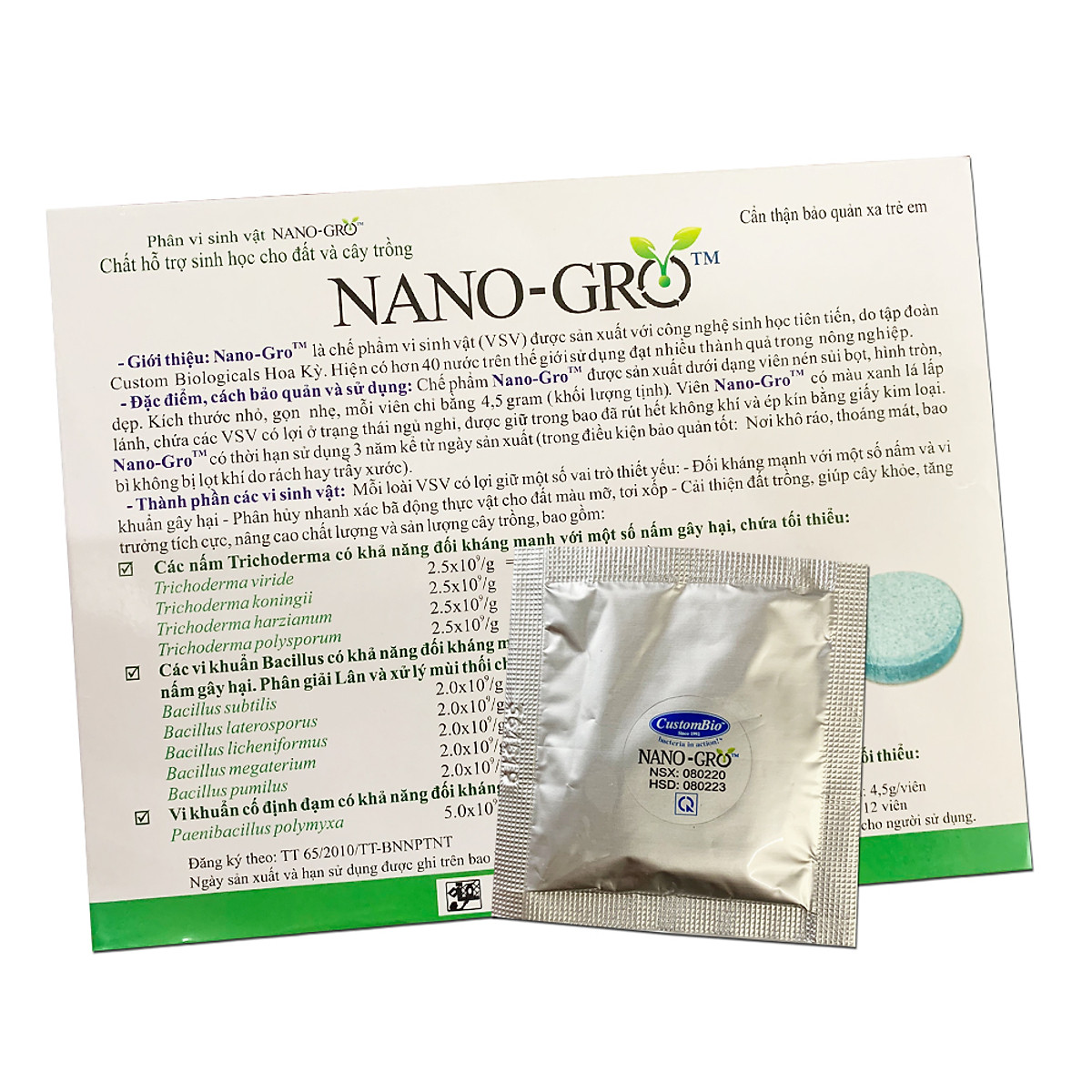 01 viên nén sủi bọt vi sinh hoa kỳ nano-gro ! viên sủi phân giải hữu cơ nano nhập khẩu mỹ !