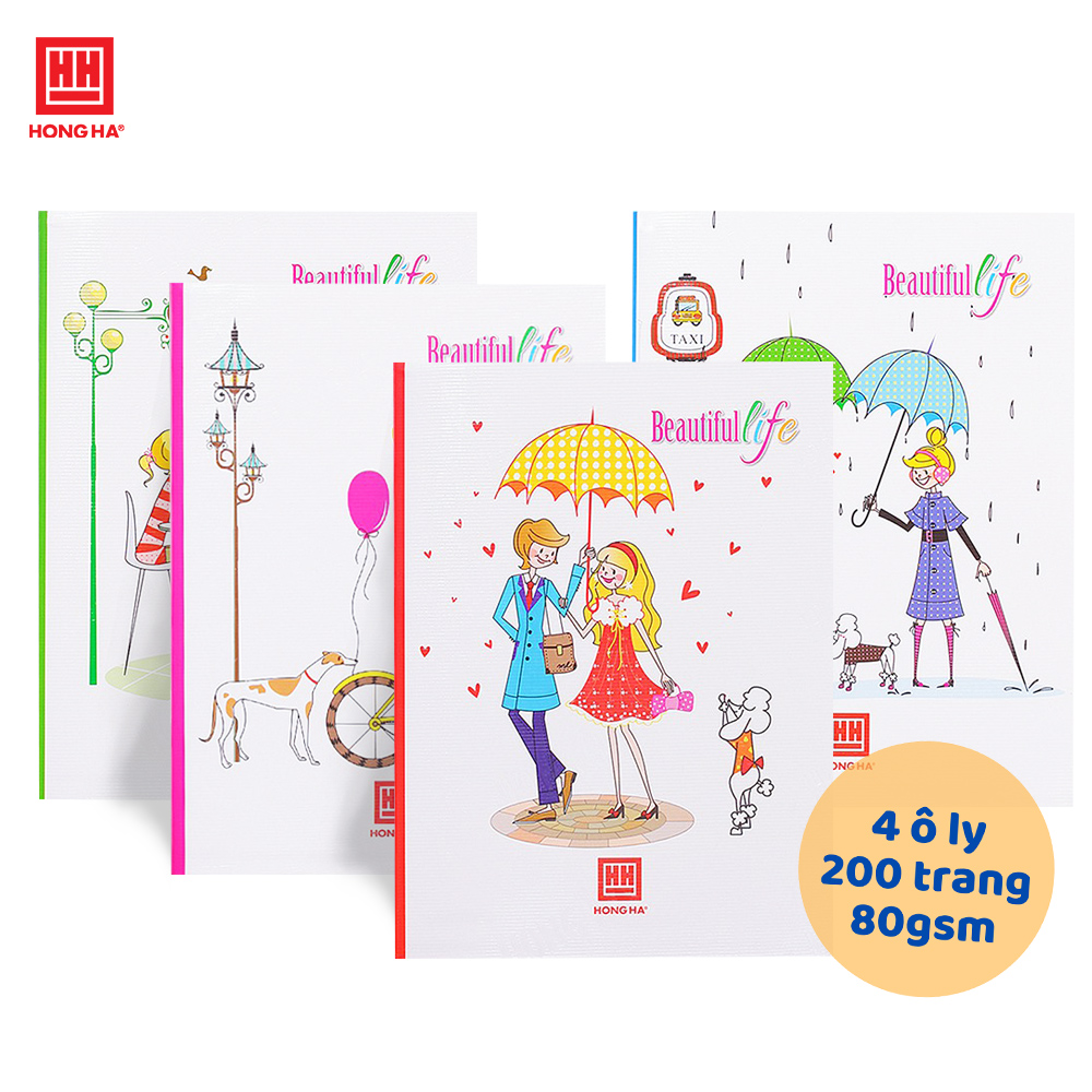 Vở 4 ô ly 200 trang Class Beautiful Life 0404 (5 quyển)