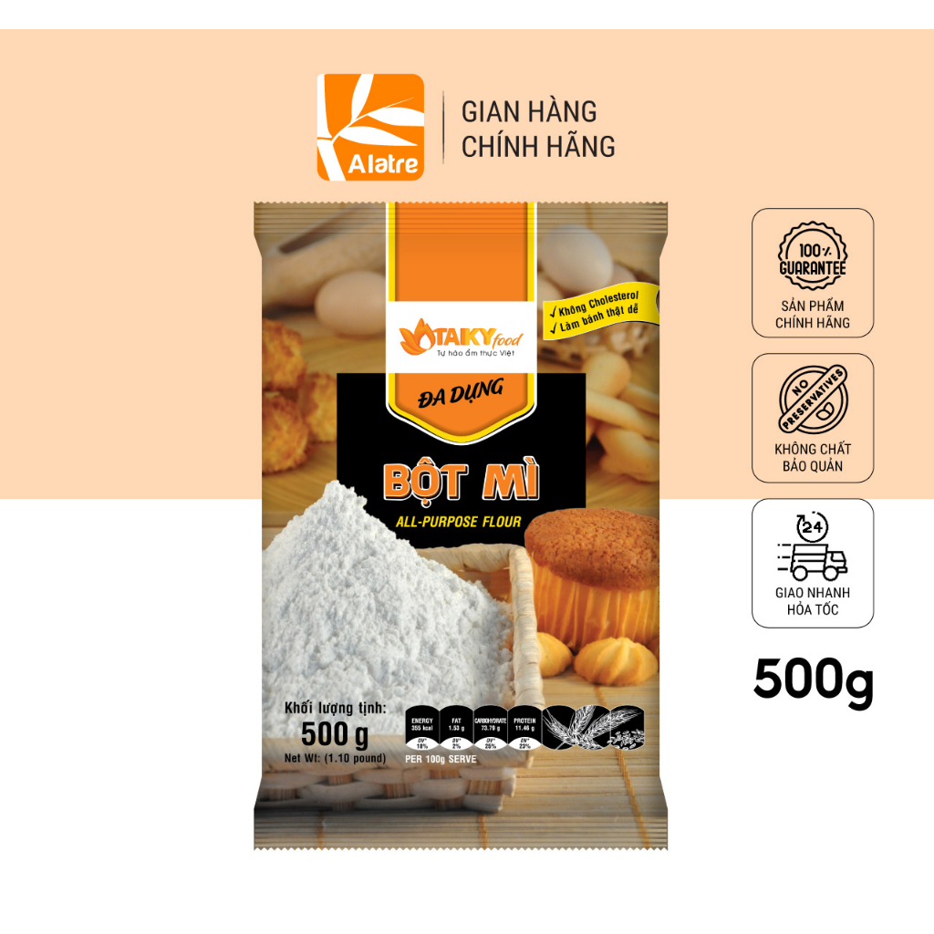 500g bột mì đa dụng tài ký - date mới nhất!