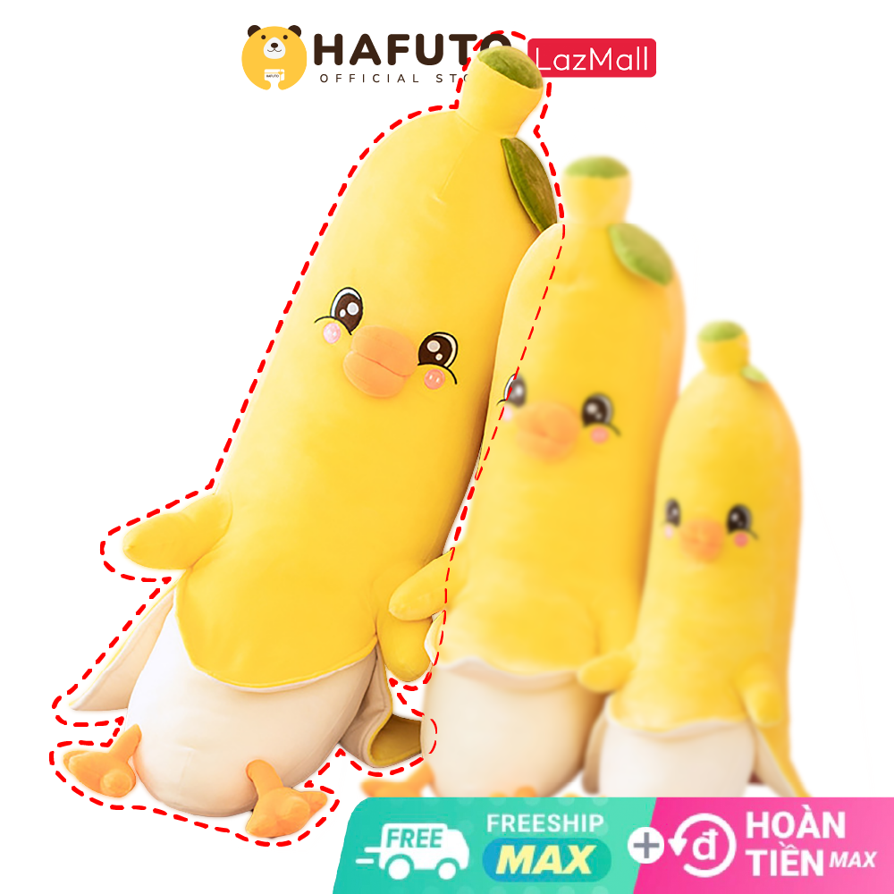 Size 90cm gấu bông gà cosplay chuối gối ôm đáng yêu hafuto