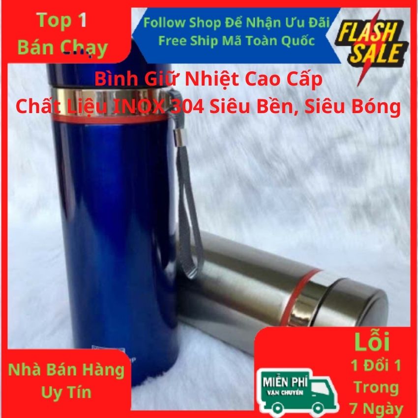 Bình giữ nhiệt 1000 ml - bình giữ nhiệt chất liệu inox 304 siêu bền , siêu bóng, chống móp méo - bình giữ nhiệt cả nóng và lạnh - bình giữ nhiệt đến 24h - bình giữ nhiệt giá rẻ - bình giữ nhiệt 1 lít - bình giữ nhiệt mini