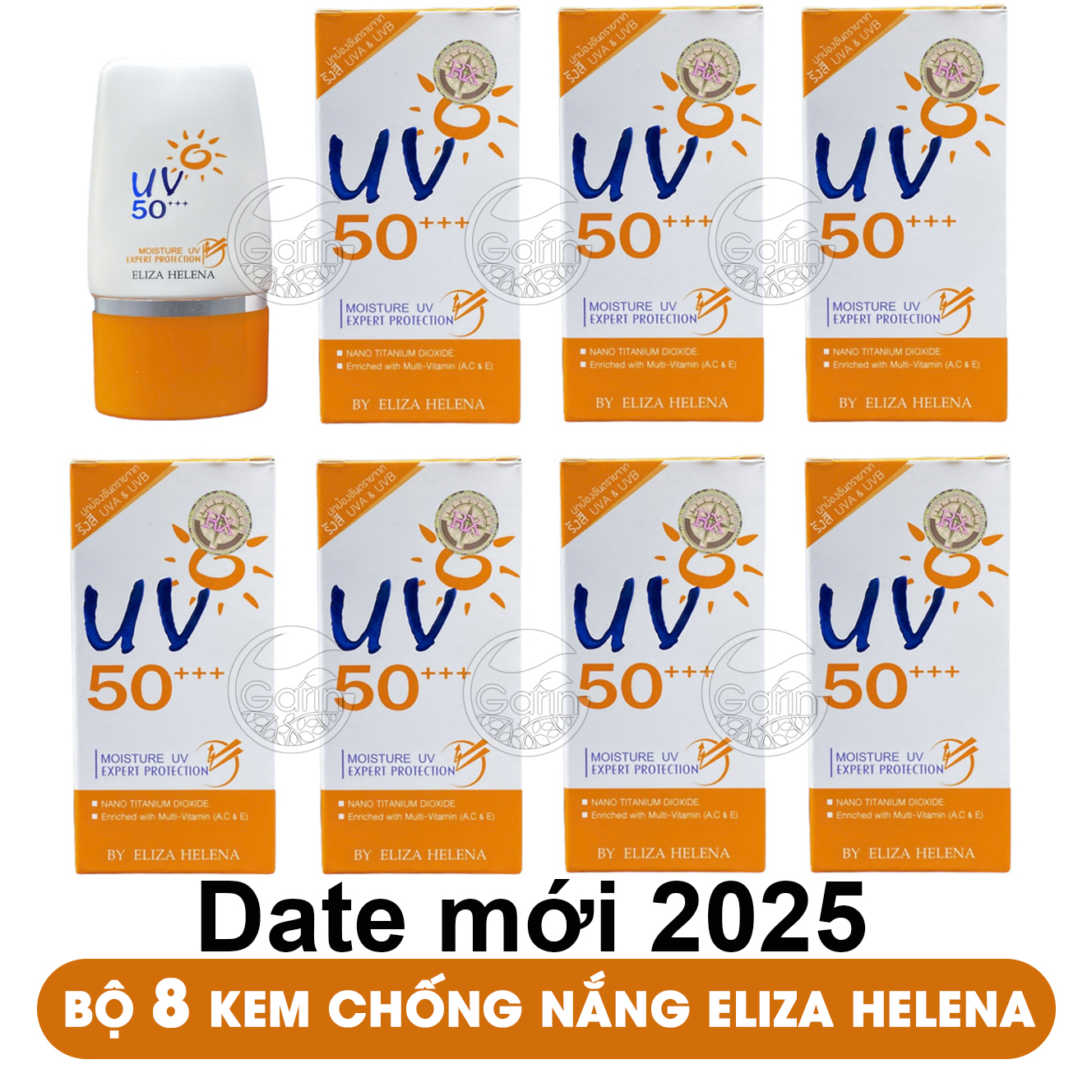 Bộ 8 hộp kem chống nắng cho da mặt và body eliza helena uv50++ Thái Lan 30g x8 dùng cho mọi loại da, da dầu, da mụn Mỹ Phẩm Sỉ Emer