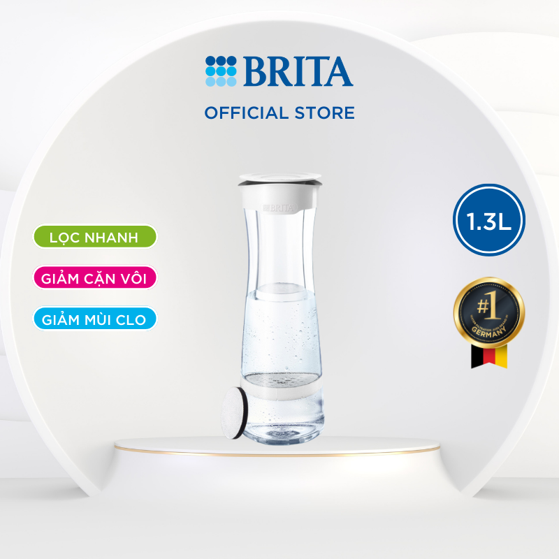 Bình lọc nước BRITA Fill & Serve Mind White 1.3L (có sẵn 1 đĩa lọc Microdisc) - Thương hiệu đến từ Đức