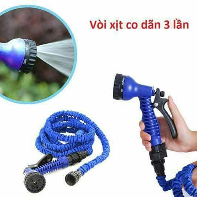 Vòi Tưới Rau, Vòi Xịt Nước Giãn Nở Thông Minh Magic Hose Cao Cấp Dài 15M, Dây Bơm Nước Co Giãn, Tưới Cây, Rửa Xe, Xịt Rửa Sân Vườn Đa Năng