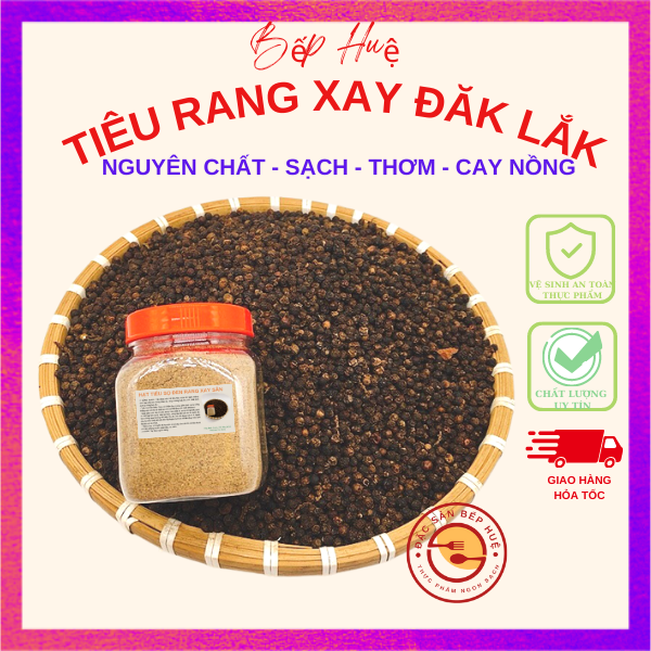Hạt tiêu sọ đen rang xay sẵn tiêu sạch nhà trồng tại đắk lắk thơm cay nồng