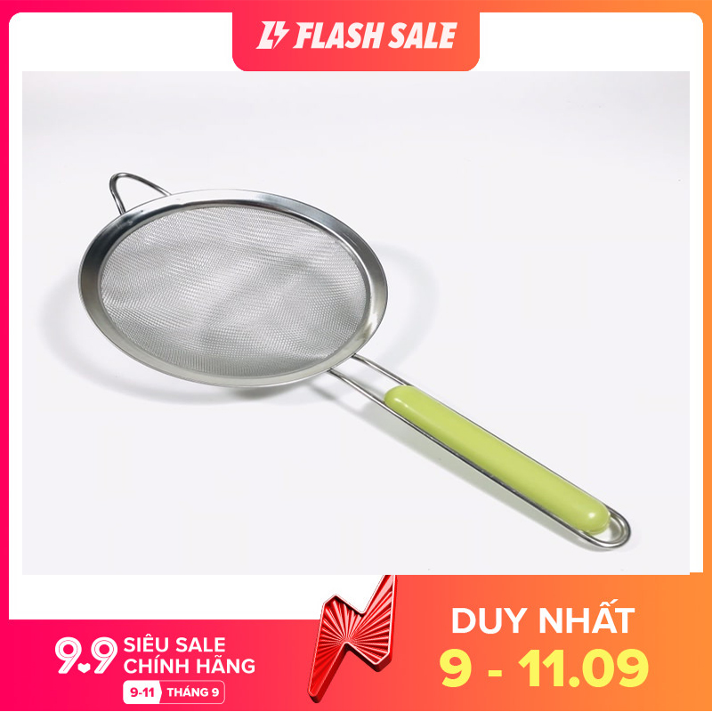 [HÀNG DÀY] rây lọc viền inox cán xanh, lọc cháo, lọc cua lưới dầy- Gigamart
