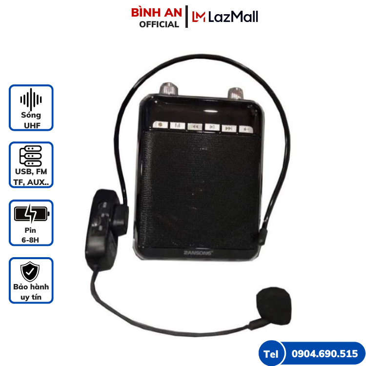 Máy trợ giảng không dây, máy trợ giảng cho giáo viên - loa trợ giảng không dây bluetooth 5.0 kèm 3 mic - thiết kế gọn nhẹ, tiện dung, tích hợp đa chức năng, dung lượng pin lớn