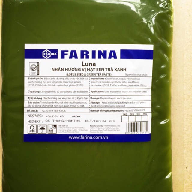 Nhân bánh trung thu Farina vị trà xanh 1 kg