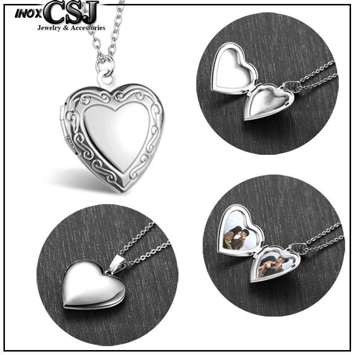 DÂY CHUYỀN TITAN TRÁI TIM ĐỂ HÌNH ẢNH MÀU TRẮNG KHÔNG PHAI MÀU KHÔNG RỈ SÉT CỰC THỜI TRANGTN002