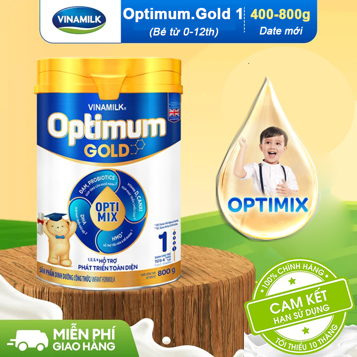 Sữa bột Optimum Gold 1- Sữa công thức Vinamilk cho bé giúp Tăng cân, chiều cao, tiêu hóa, phát triển não bộ