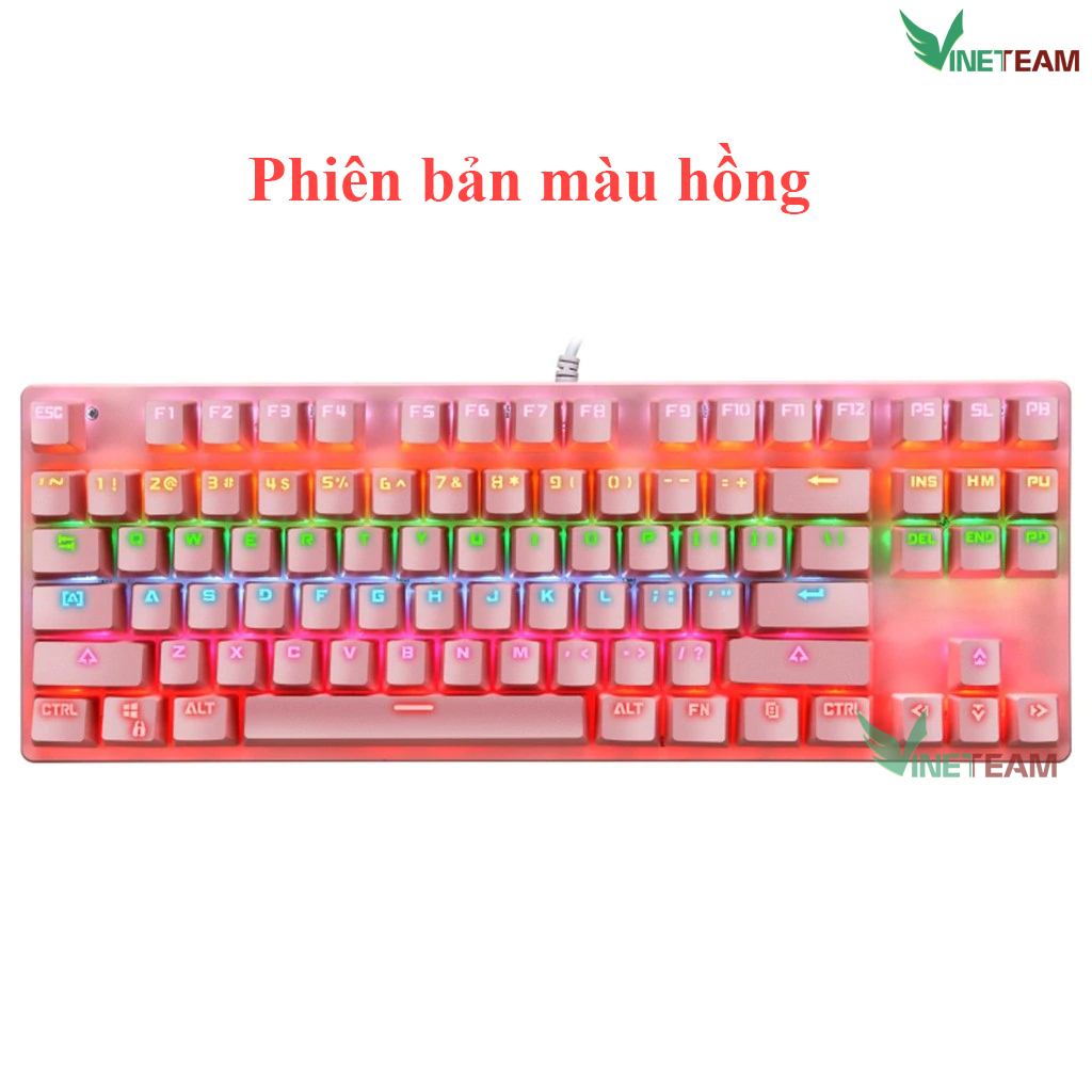 Bàn Phím Cơ Máy Tính Crack K550 Led đổi màu 10 Chế Độ Khác NhauBlue Switch Chơi Game Dùng Văn Phòng Cực Đã