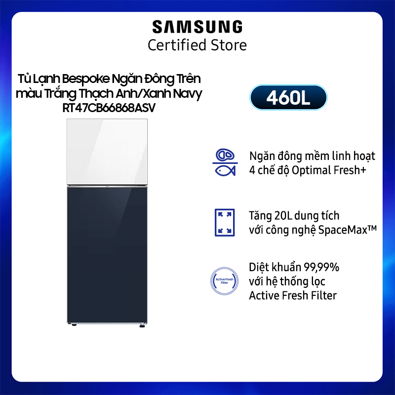 Tủ lạnh hai cửa samsung digital inverter 460 lít rt47cb66868asv