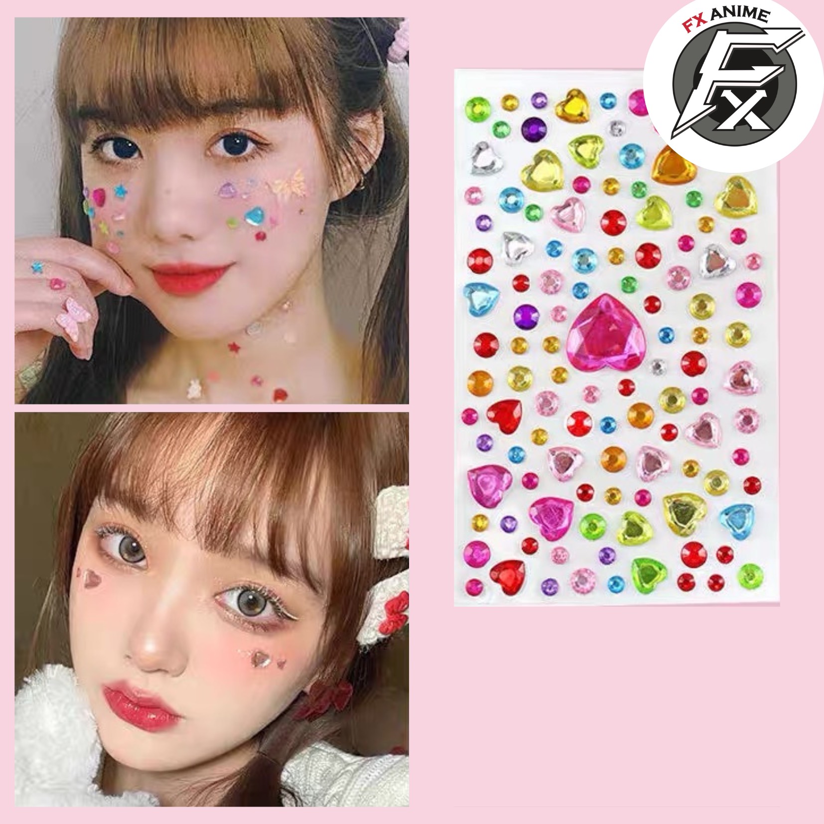 Đá đính mắt makeup - Đá dính mặt trang điểm Fx Anime