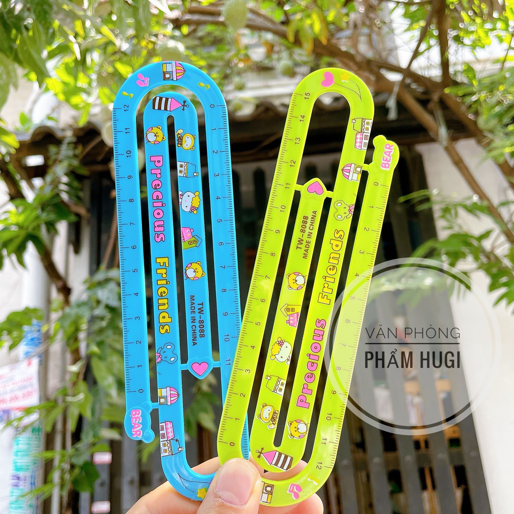Thước kẻ nhựa cứng 15cm kiểu dáng dễ thương