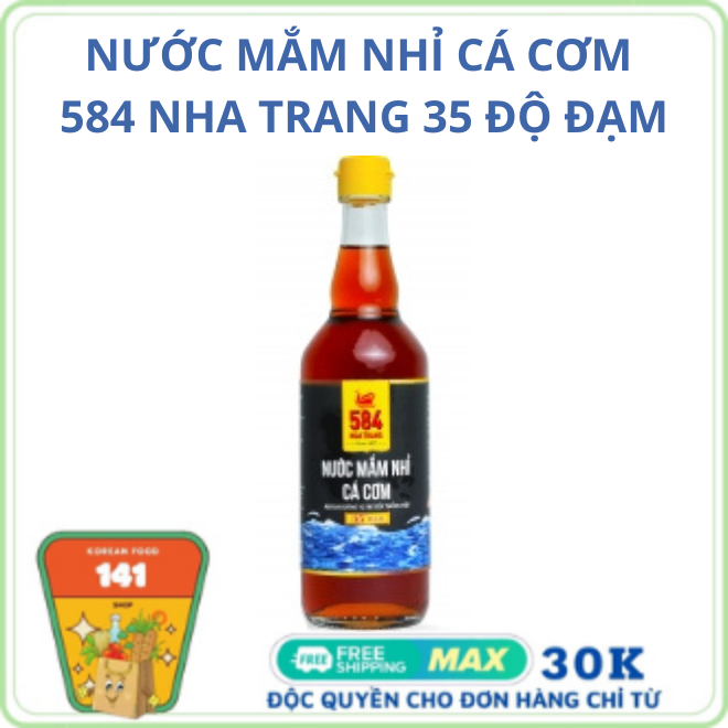 Combo 2 chai nước mắm nhỉ cá cơm 584 nha trang 35 độ đạm