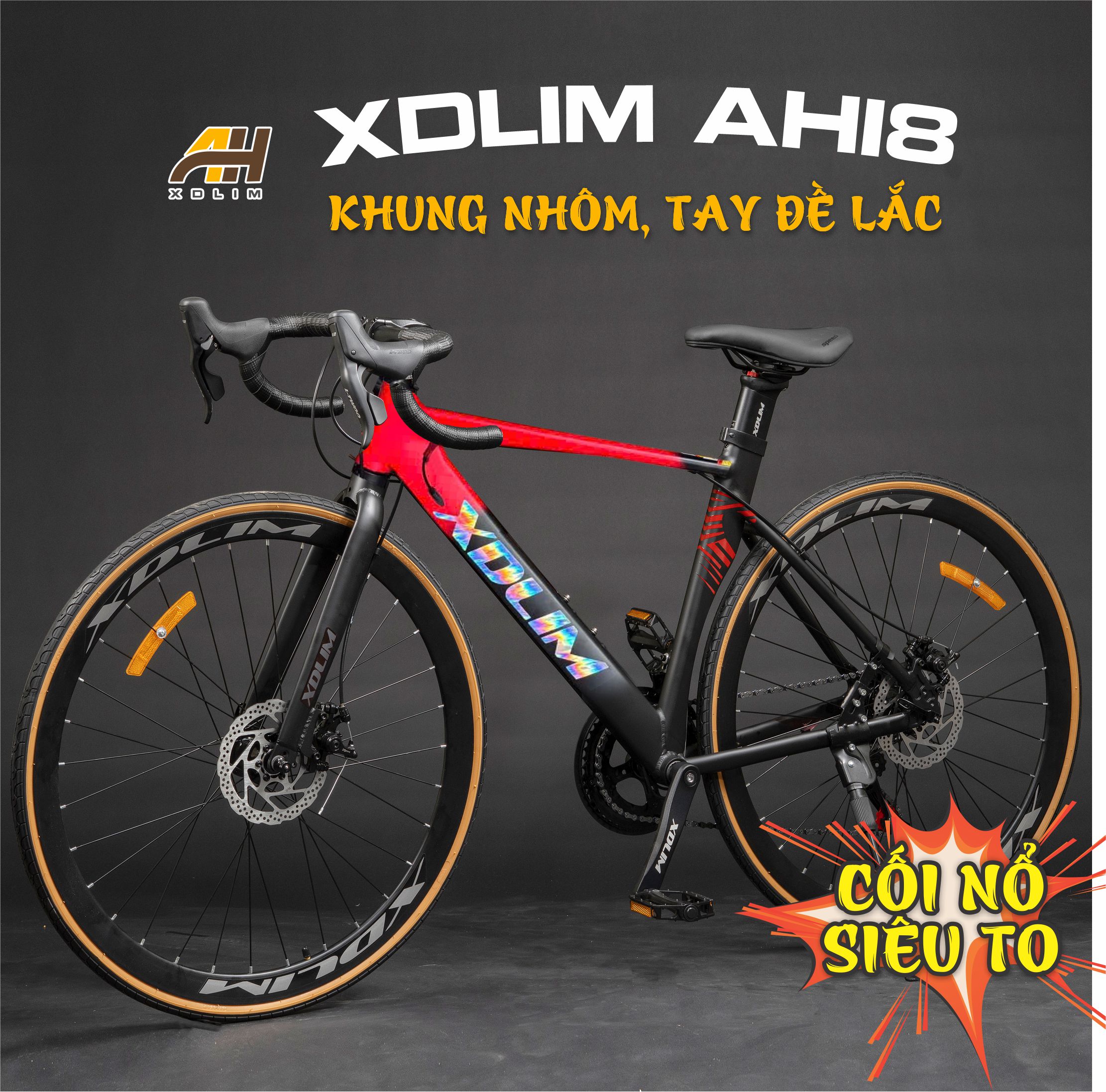 XDLIM AH18 Carbon Road Bike with Tapered Head Tube 700C Wheels