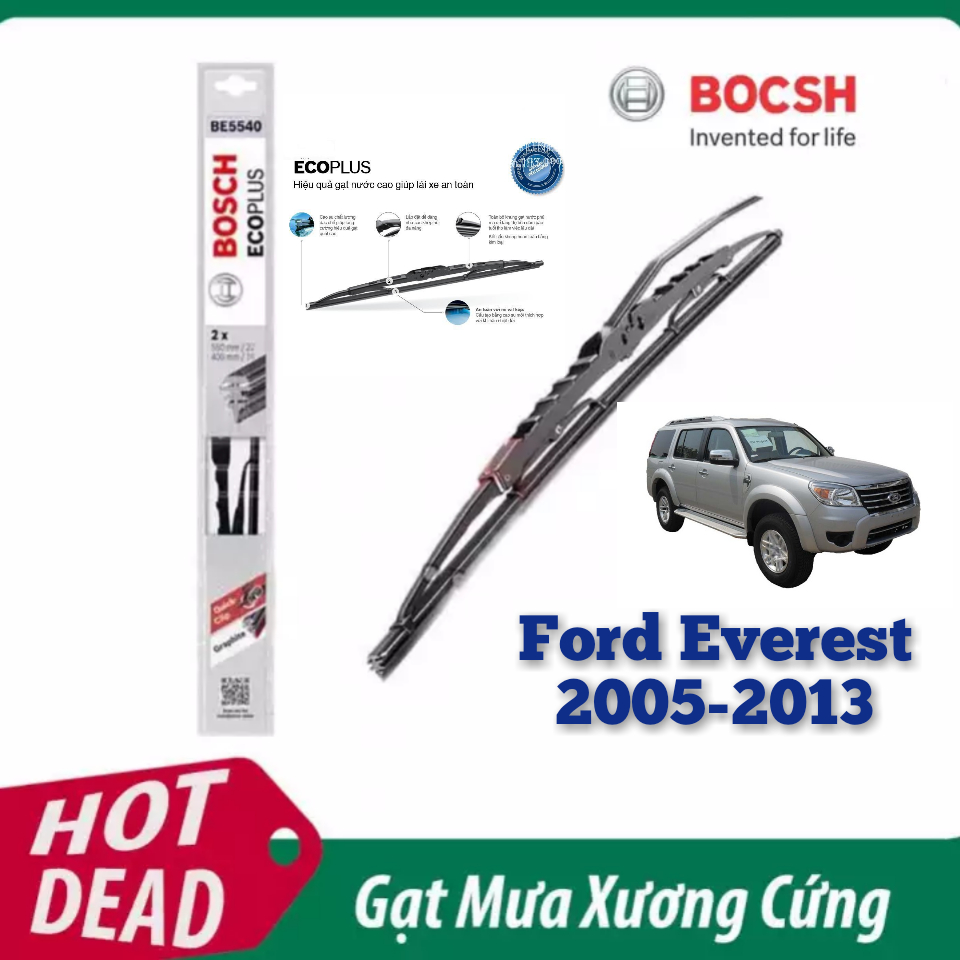 Cặp gạt mưa Ford Everest 2005-2013.Boch Ecoplus 22x18inch